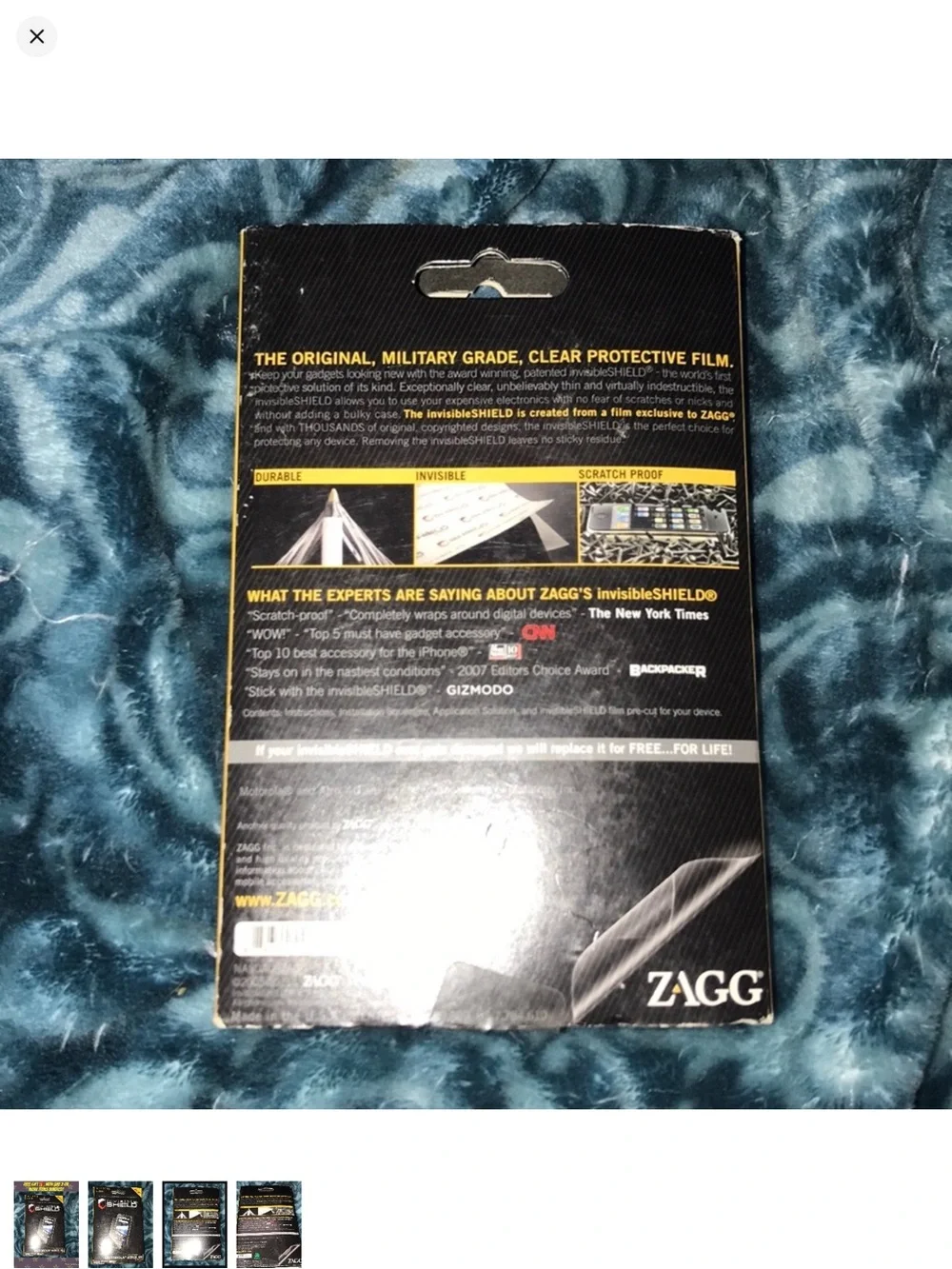 Invisible shield Zagg Screen Protector for Motorola ATRIX 4G open box